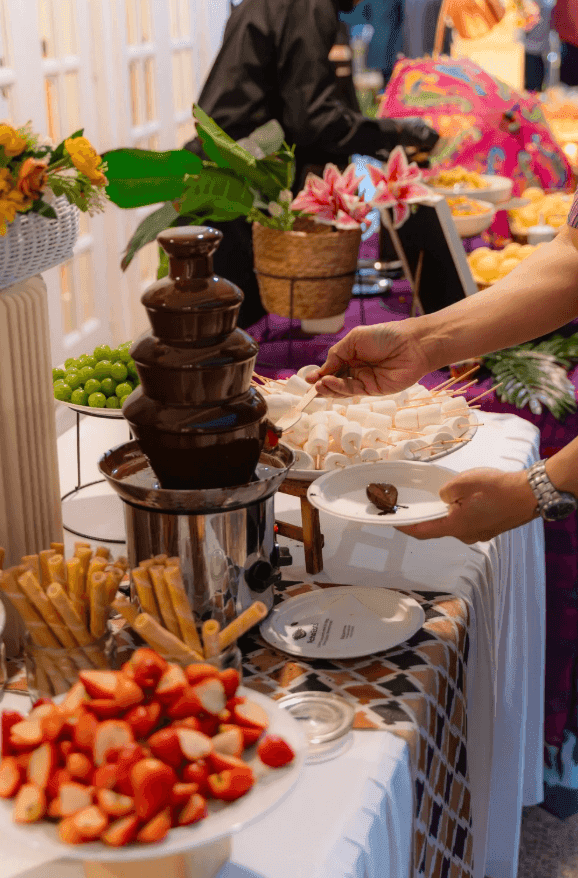 chocolate fountain live station popcorn icecream wedding kl selangor malaysia